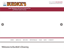 Tablet Screenshot of burdickscleaning.com